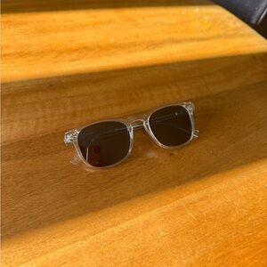 Warby Parker ELIO Clear Frame Polarized Sunglasses